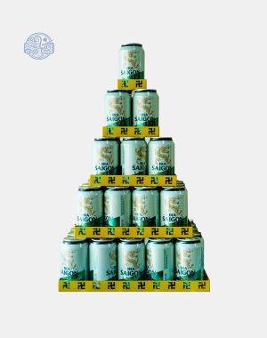 Bộ khay thép vuông bày tháp bia, nước ngọt