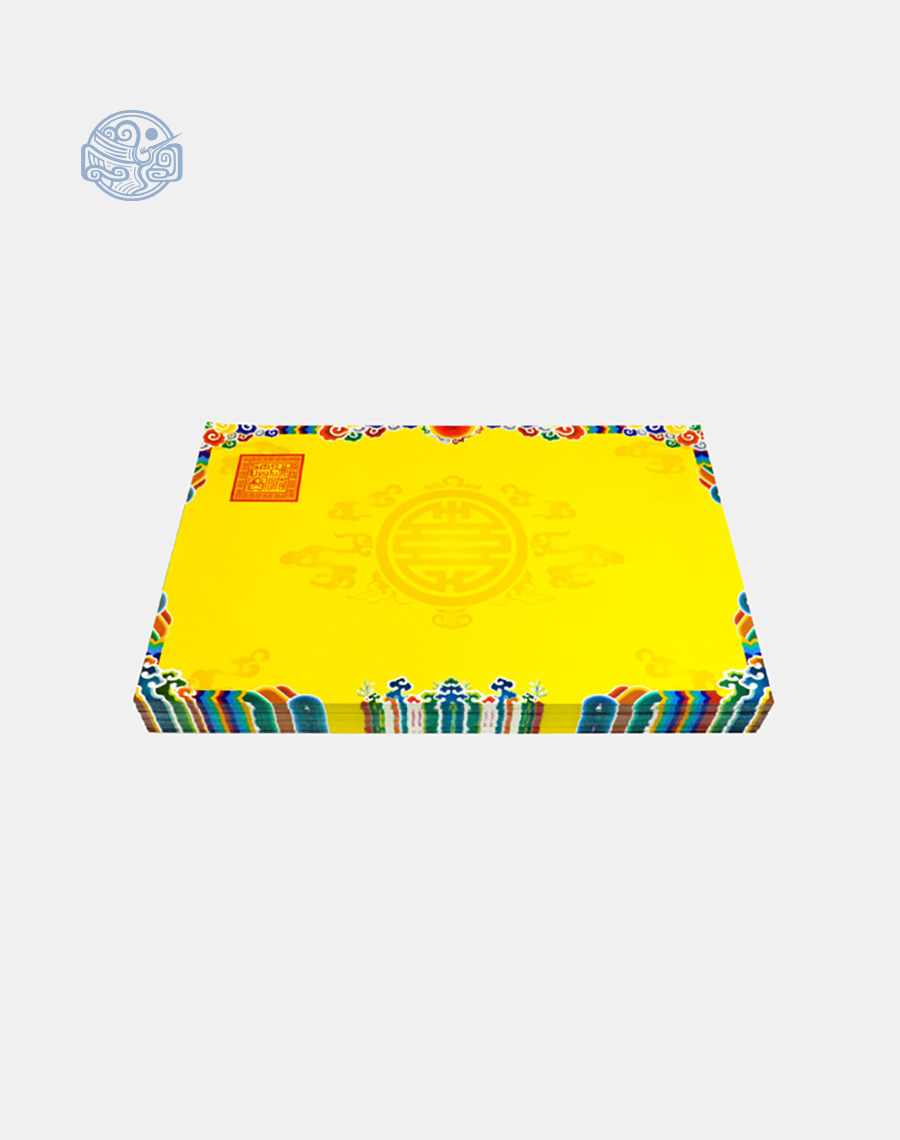 Giấy In Sớ thủy ba viền mỏng có ấn 1000DL65 a3s vàng