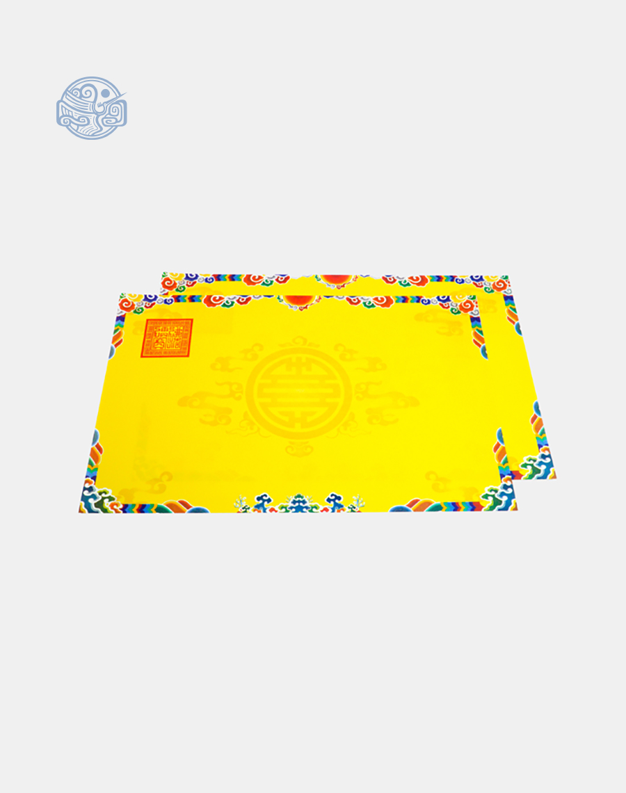 Giấy In Sớ thủy ba viền mỏng có ấn 1000DL65 a3s vàng - Ảnh 2