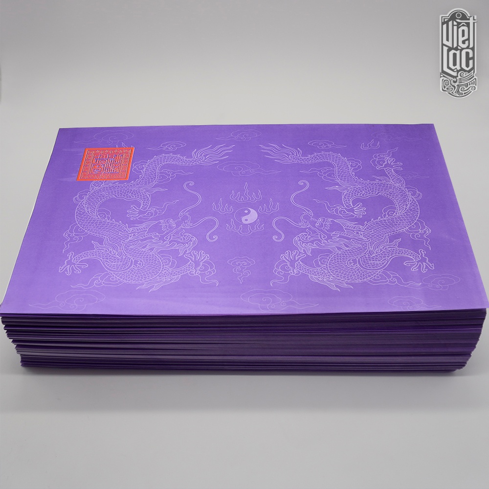 Giấy In Sớ Việt Lạc rồng chầu RH nền tím - Ảnh 2