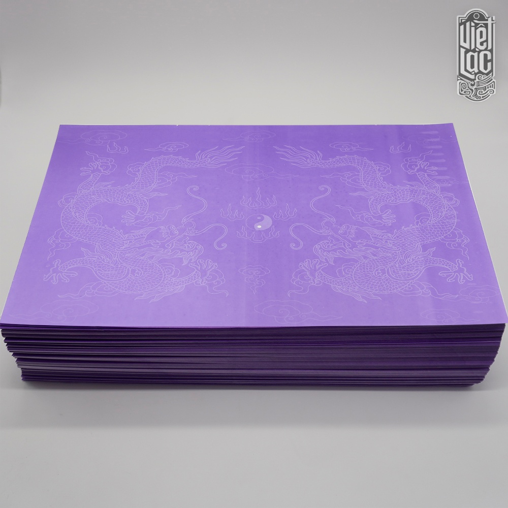 Giấy In Sớ Việt Lạc rồng chầu RH nền tím - Ảnh 3