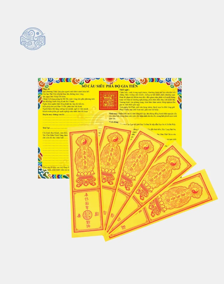 Giấy In Sớ Cầu Siêu Viền Thuỷ Ba 37x53cm DG100 - Ảnh 2