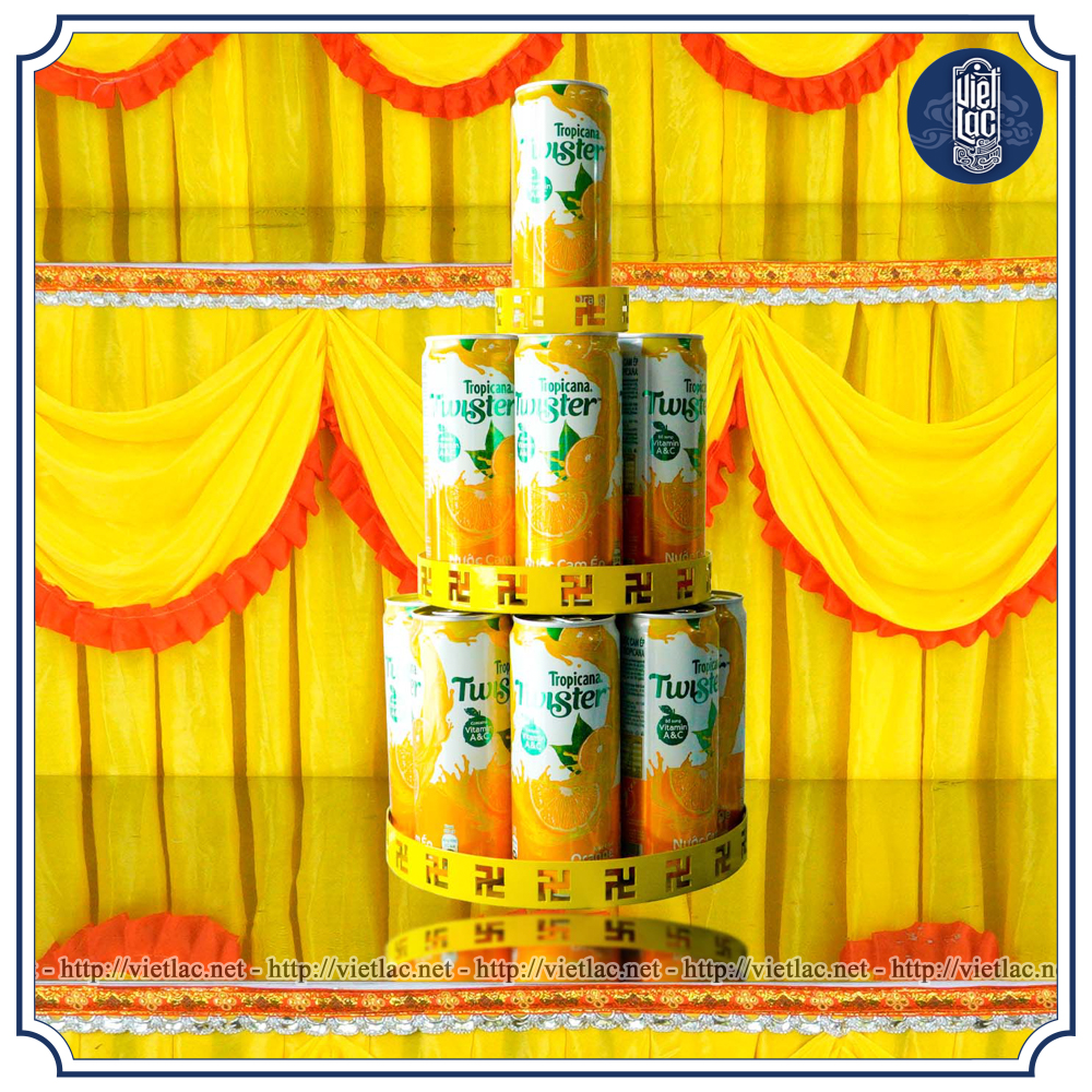 Bộ khay thép tròn bày tháp bia, nước ngọt - Ảnh 7