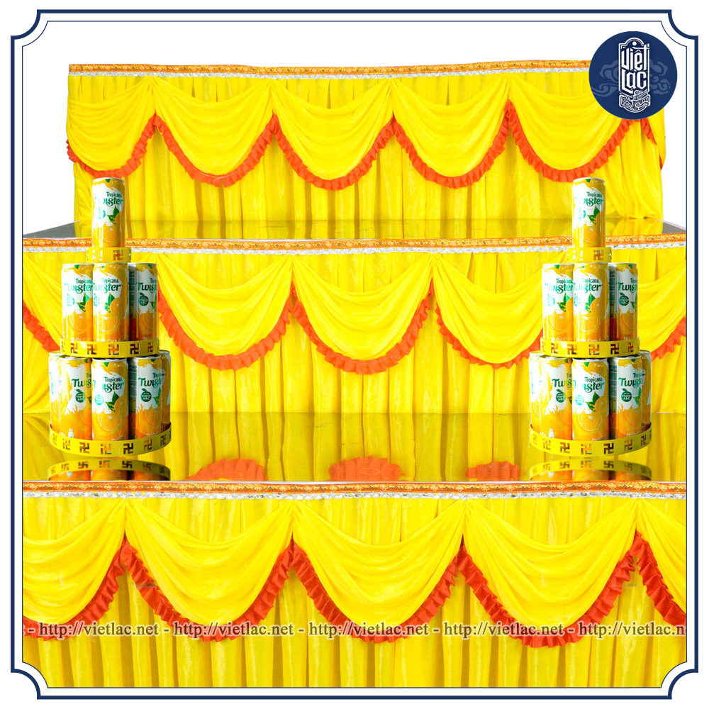 Bộ khay thép tròn bày tháp bia, nước ngọt - Ảnh 8