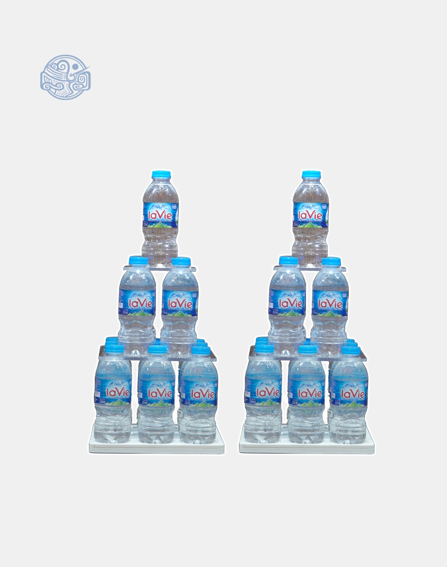 Bộ khay bày nước hình tháp vuông