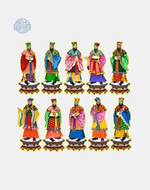 Bộ tranh Thập Điện Diêm Vương chất liệu bìa cứng ép plastic