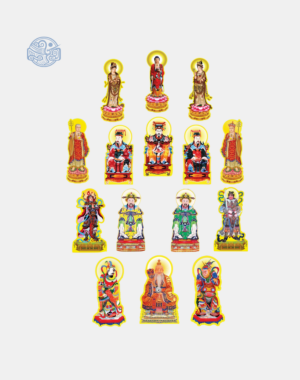 Bộ tranh cúng 15 bức thông dụng 40cm bìa cứng ép plastic