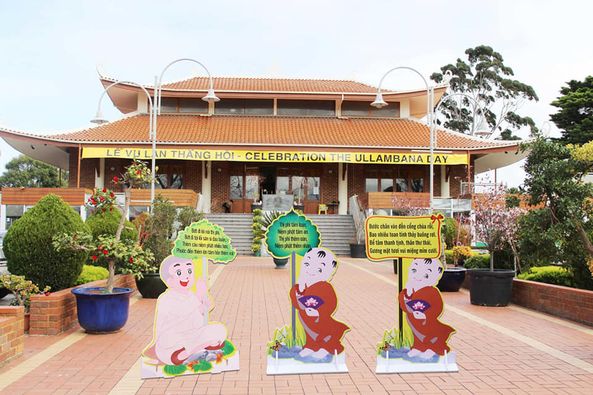 Tranh đứng nhựa xốp kèm biểu ngữ dùng trong chùa - Ảnh 8