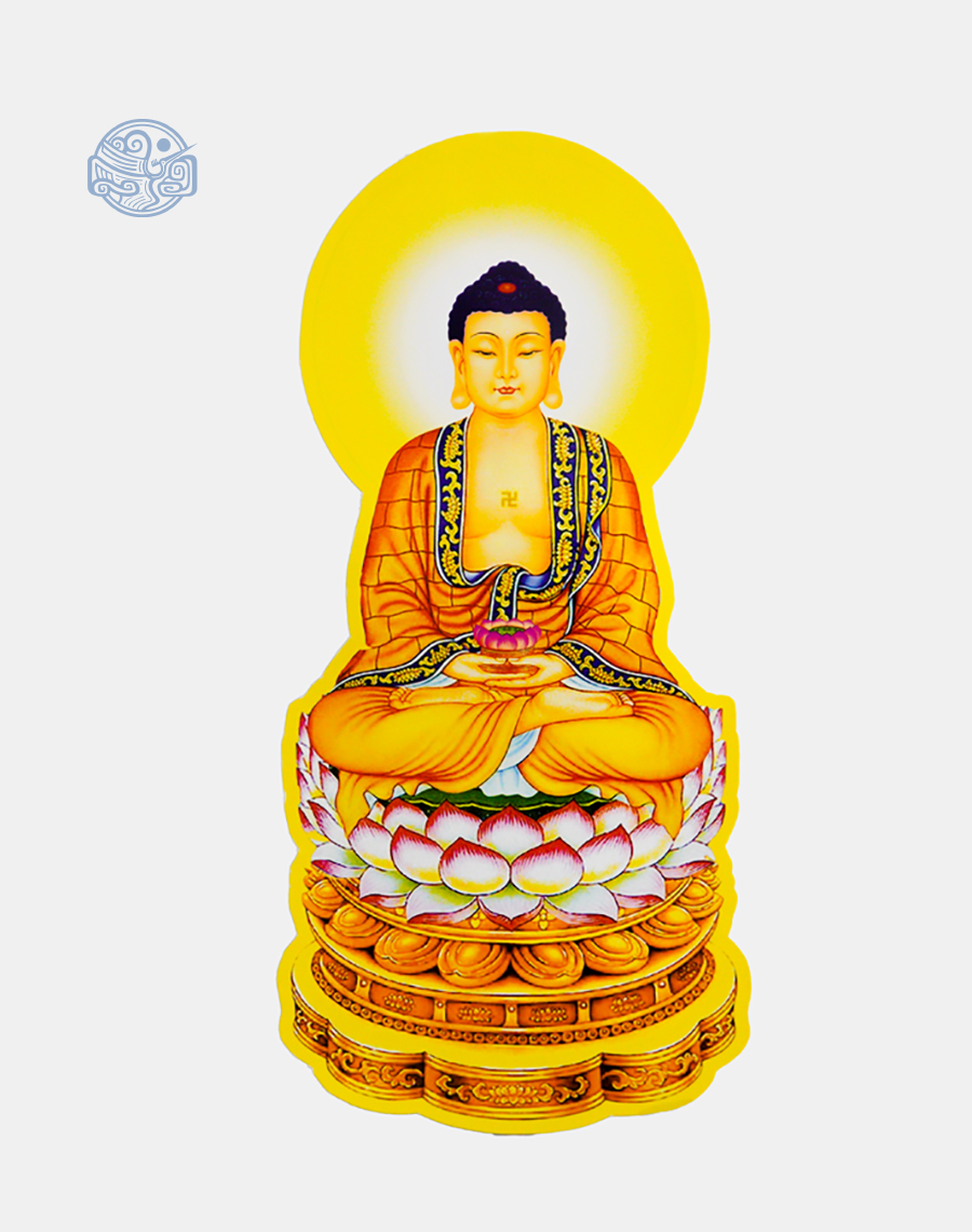 Bộ tranh Tam Thế Phật tọa sen chất liệu nhựa xốp - Ảnh 4