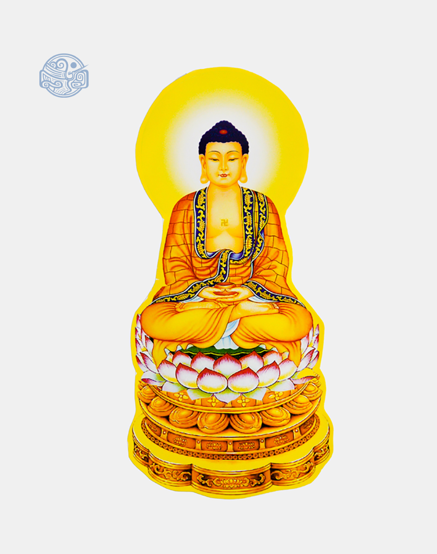 Bộ tranh Tam Thế Phật tọa sen chất liệu nhựa xốp - Ảnh 3