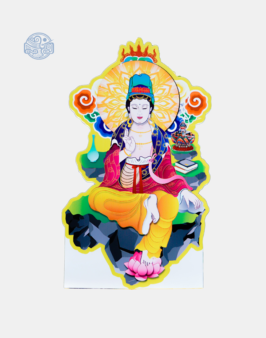 Tranh Quan Âm Hương Tích (Vẽ tay) chất liệu nhựa xốp