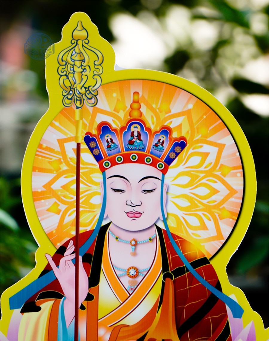 Tranh Địa Tạng Vương Bồ Tát (vẽ tay) chất liệu nhựa xốp - Ảnh 2