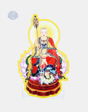 Tranh Mục Kiền Liên Bồ Tát tọa sen chất liệu nhựa xốp