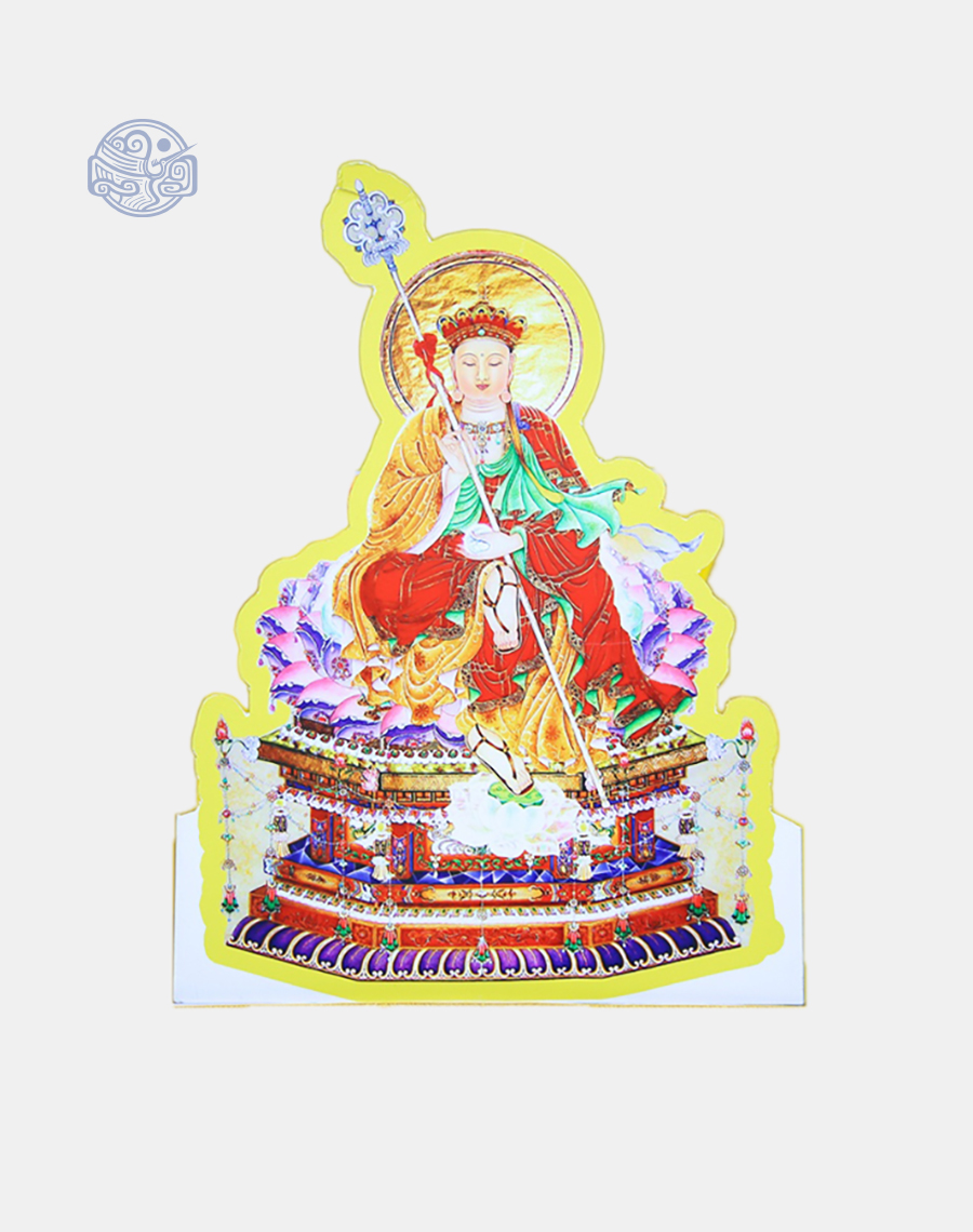 Tranh Địa Tạng Vương Bồ Tát tọa sen chất liệu nhựa xốp