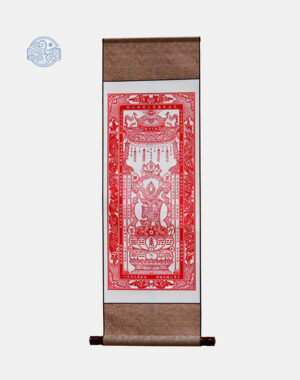 Tranh mộc bản chữ Án giấy dó bồi biểu