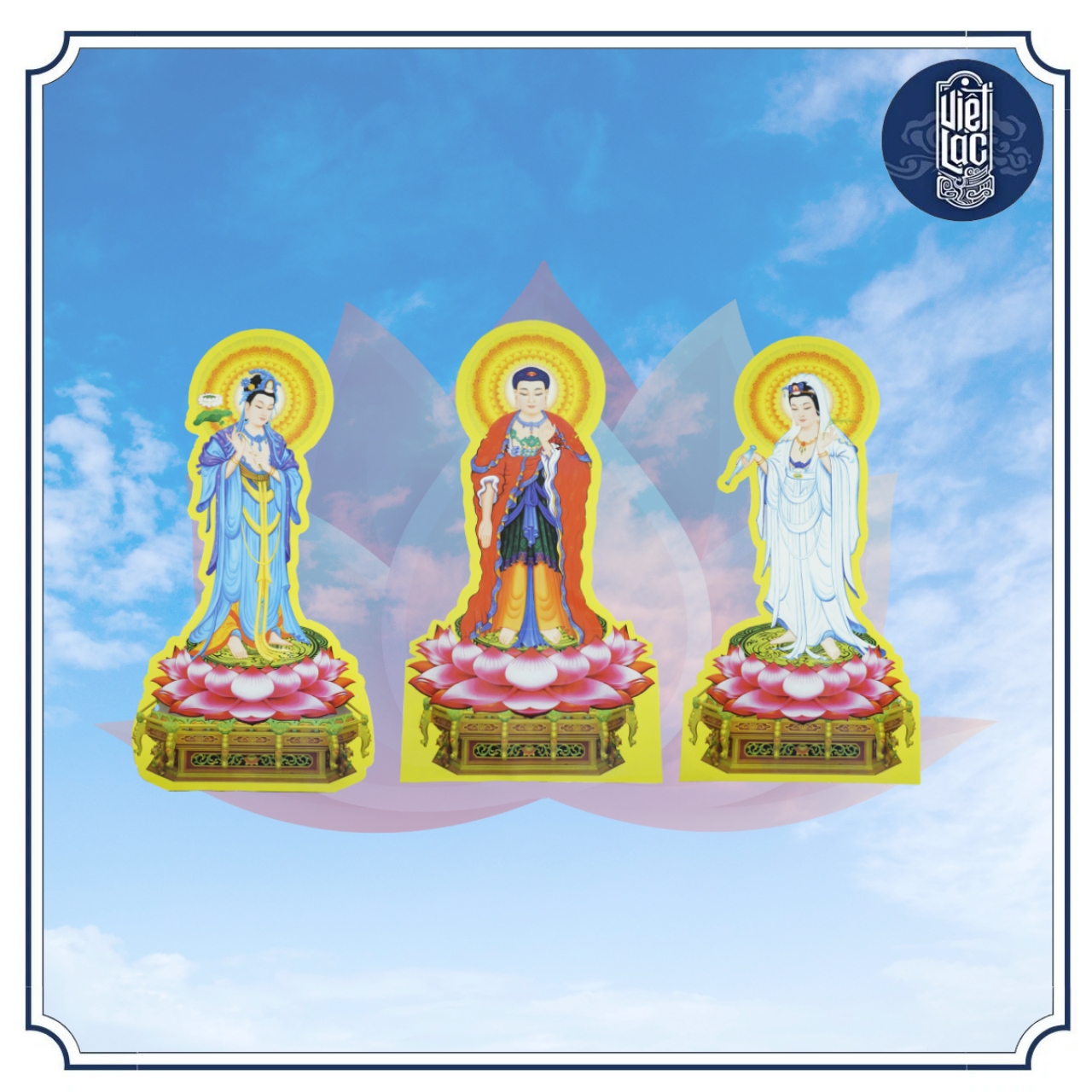 Bộ tranh cúng 15 bức thông dụng 60cm ép plastic - Ảnh 2