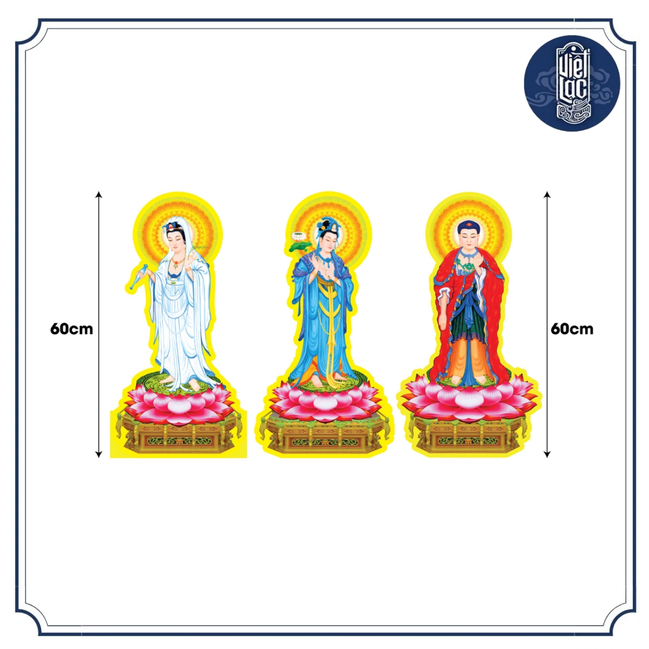 Bộ tranh cúng 15 bức thông dụng 60cm ép plastic - Ảnh 8