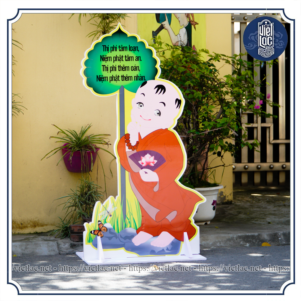 Tranh đứng nhựa xốp kèm biểu ngữ dùng trong chùa - Ảnh 4