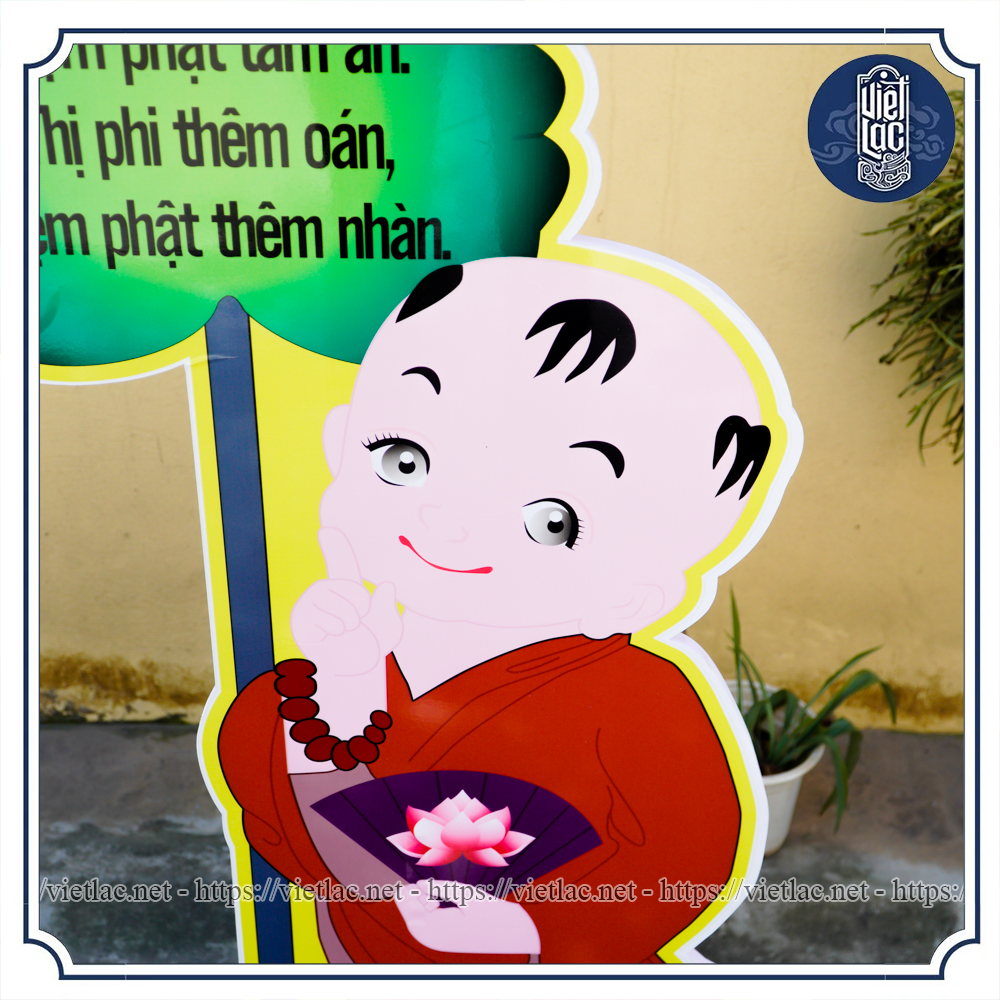 Tranh đứng nhựa xốp kèm biểu ngữ dùng trong chùa - Ảnh 5