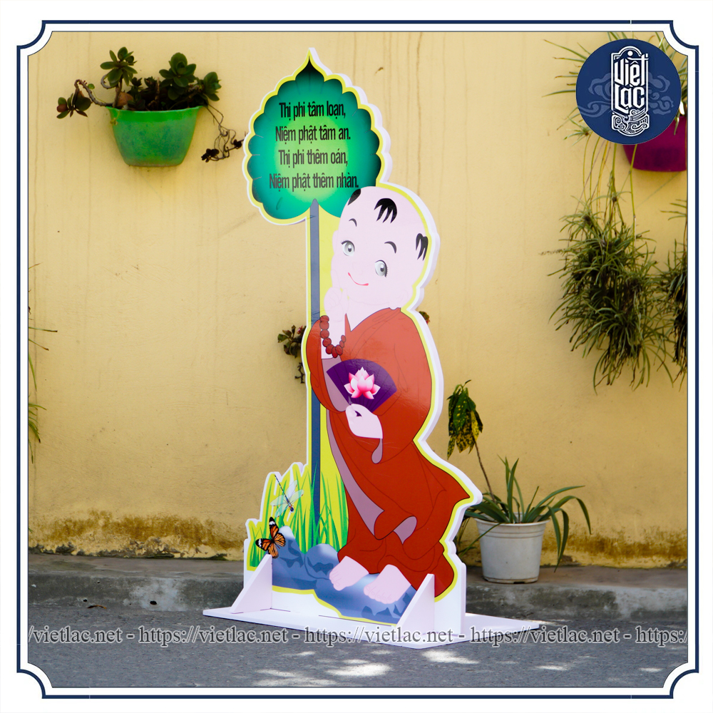 Tranh đứng nhựa xốp kèm biểu ngữ dùng trong chùa - Ảnh 6