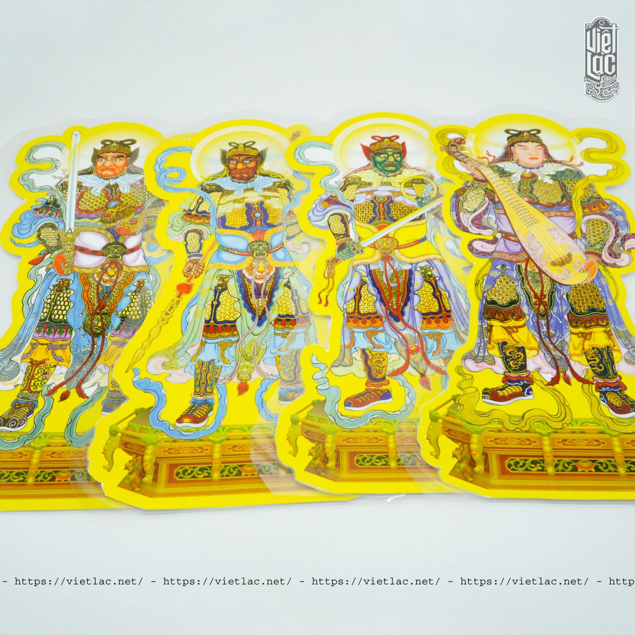 Bộ tranh Tứ Đại Thiên Vương chất liệu bìa cứng ép plastic - Ảnh 2