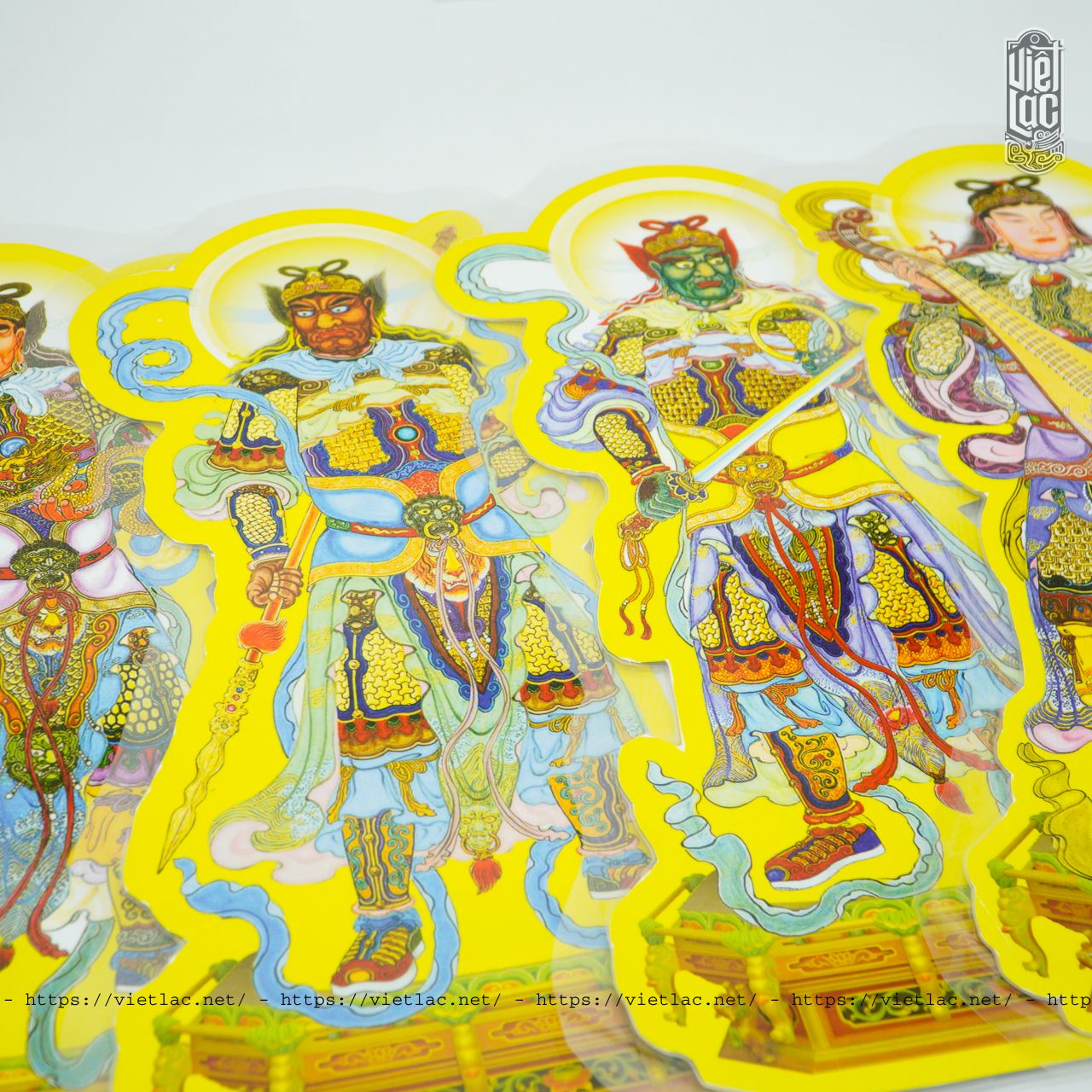 Bộ tranh Tứ Đại Thiên Vương chất liệu bìa cứng ép plastic - Ảnh 3