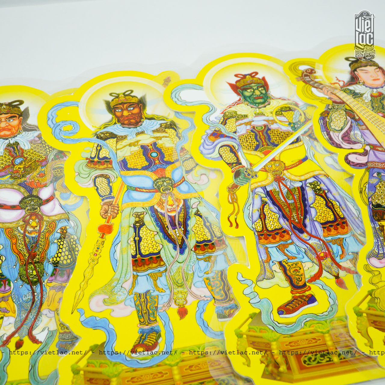 Bộ tranh Tứ Đại Thiên Vương chất liệu bìa cứng ép plastic - Ảnh 4