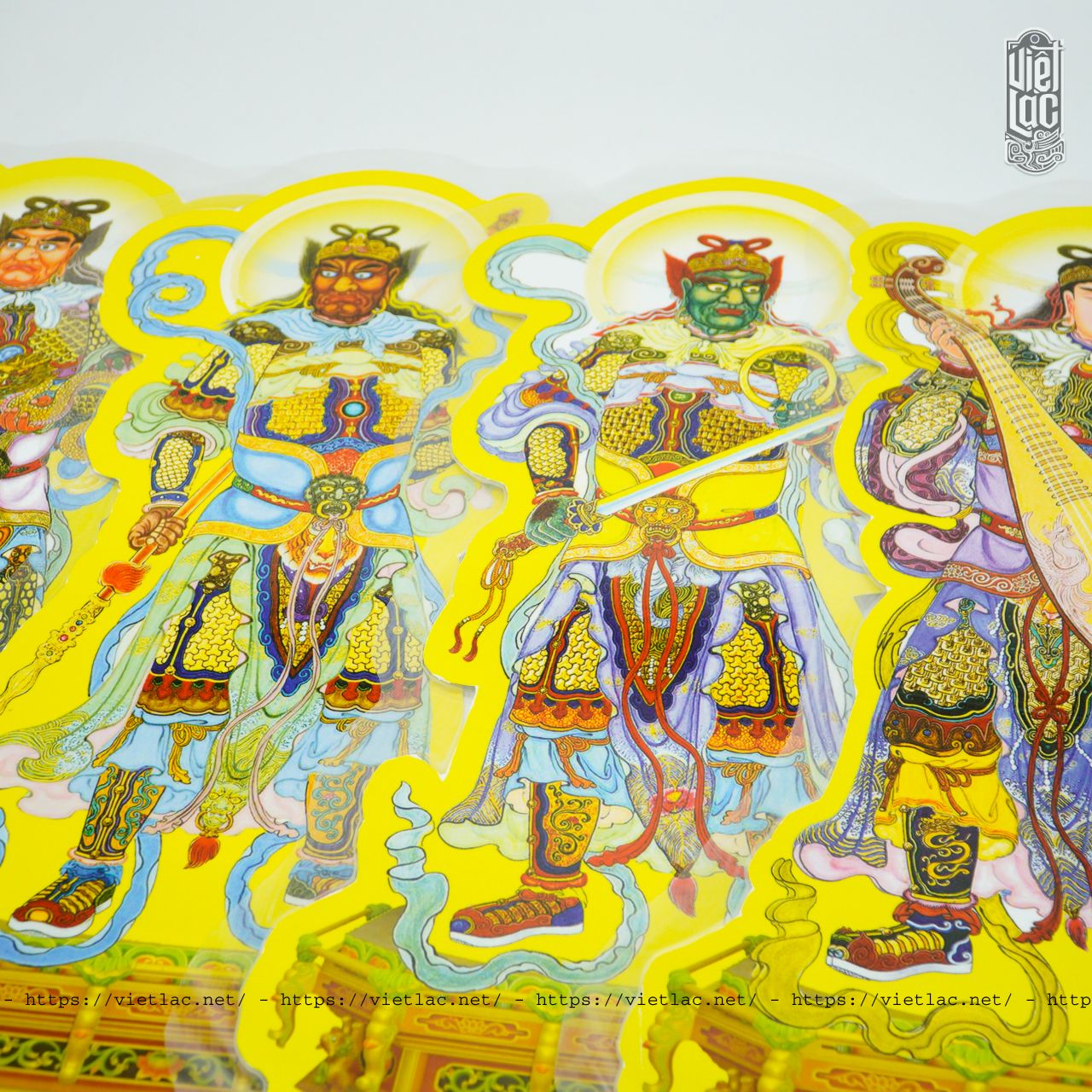 Bộ tranh Tứ Đại Thiên Vương chất liệu bìa cứng ép plastic - Ảnh 5