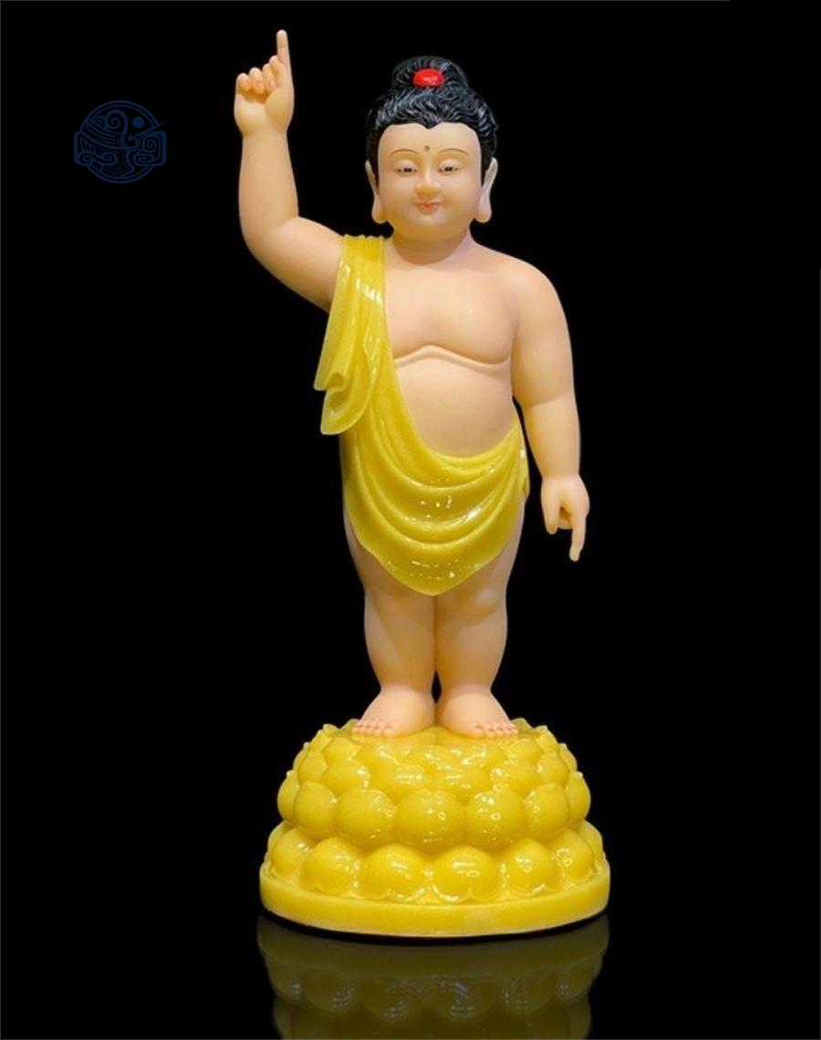 Tượng Phật Đản Sanh đá thạch anh - Ảnh 3