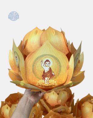 Lồng đèn liên hoa nhựa 32cm