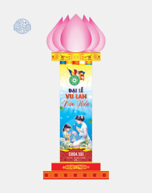 Trụ đèn sen thiết kế (mừng đại lễ Phật Đản, Vu Lan, tết,...)