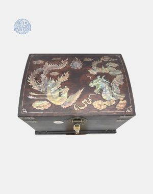 Tráp hầu đồng khảm trai gỗ gõ kiểu cổ