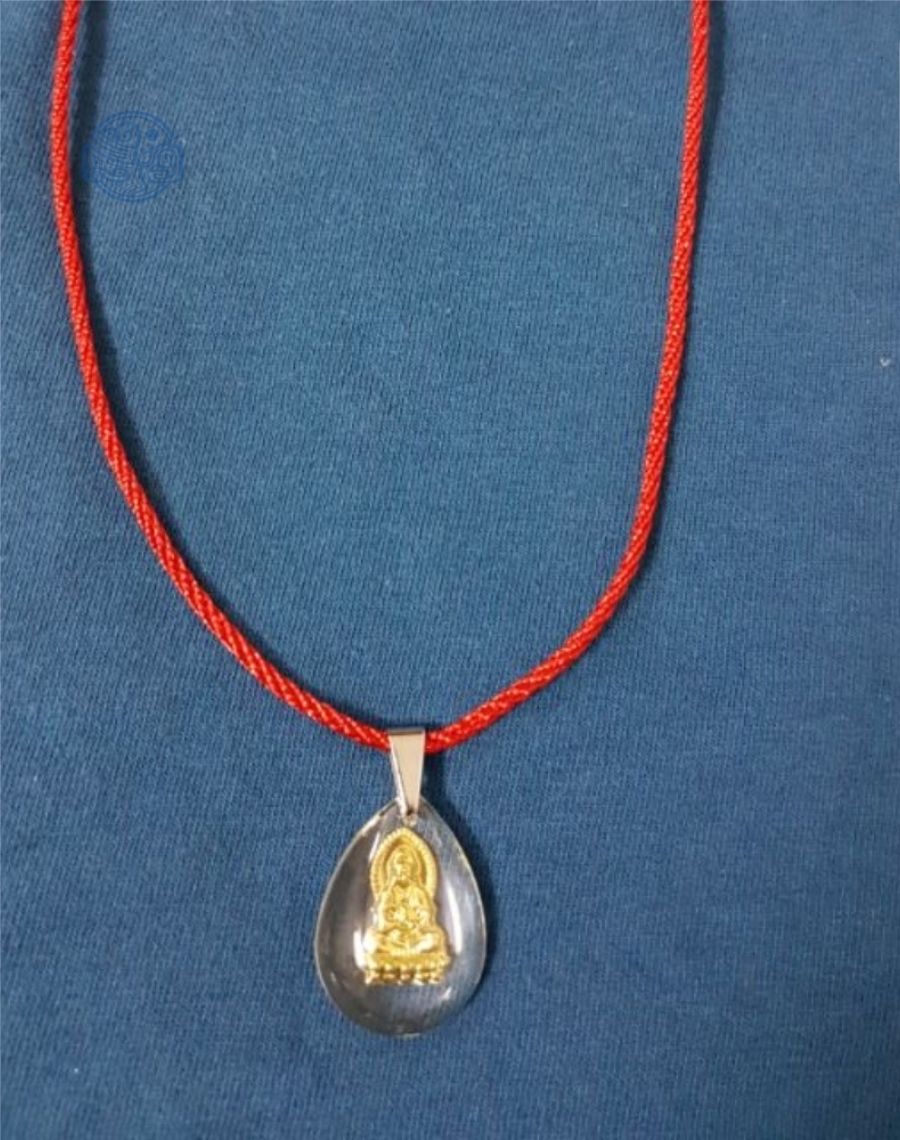 Vòng đeo cổ mặt đá giọt nước hình Phật may mắn - Ảnh 2
