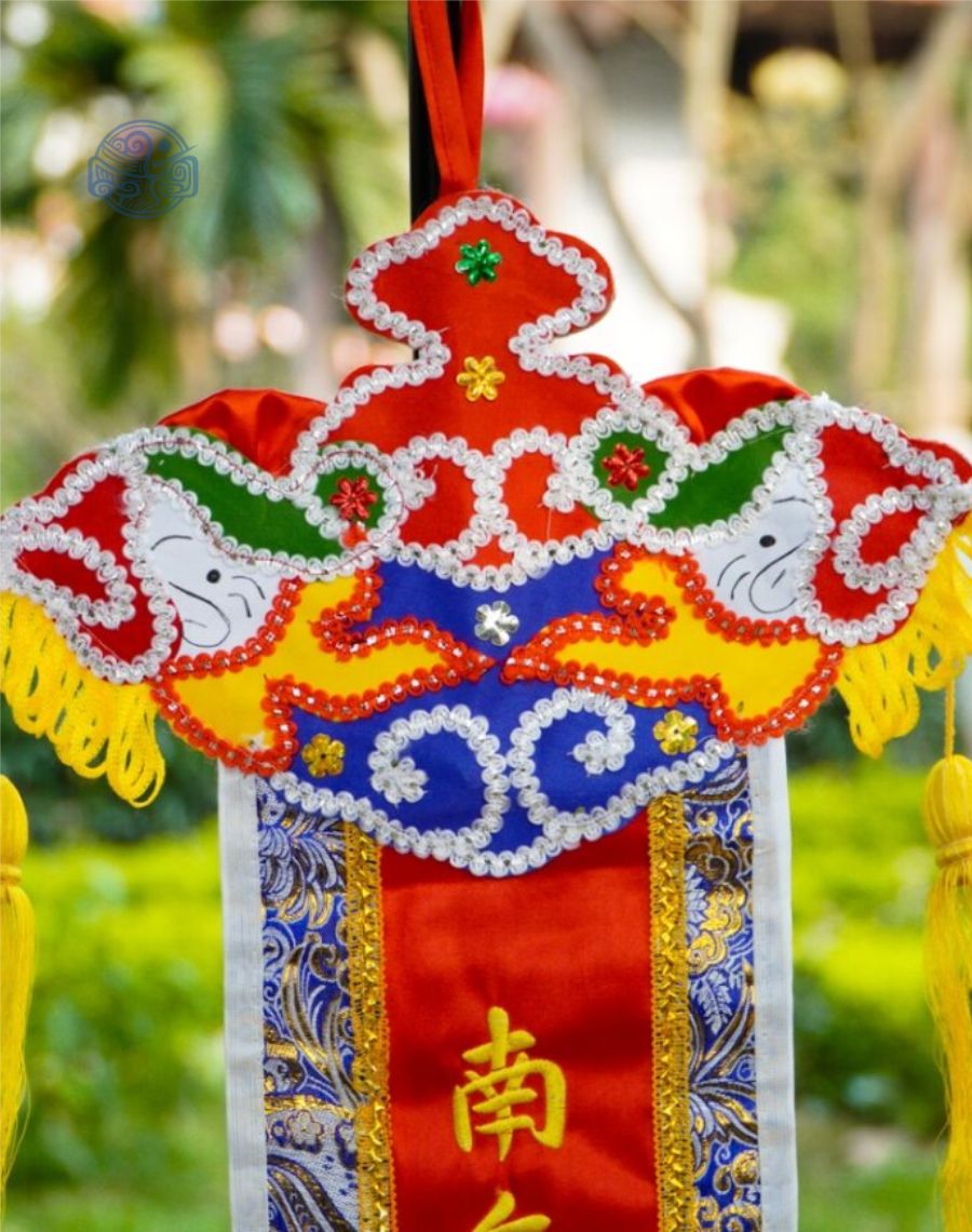 Phan A Di Đà Phật gấm ngũ sắc - Ảnh 4