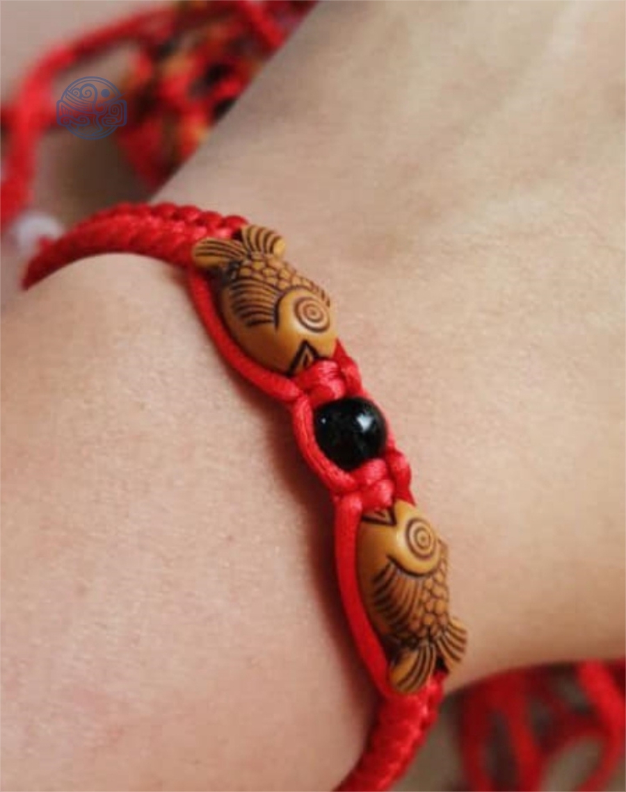 Vòng tay chỉ đỏ cá chép may mắn - Ảnh 3