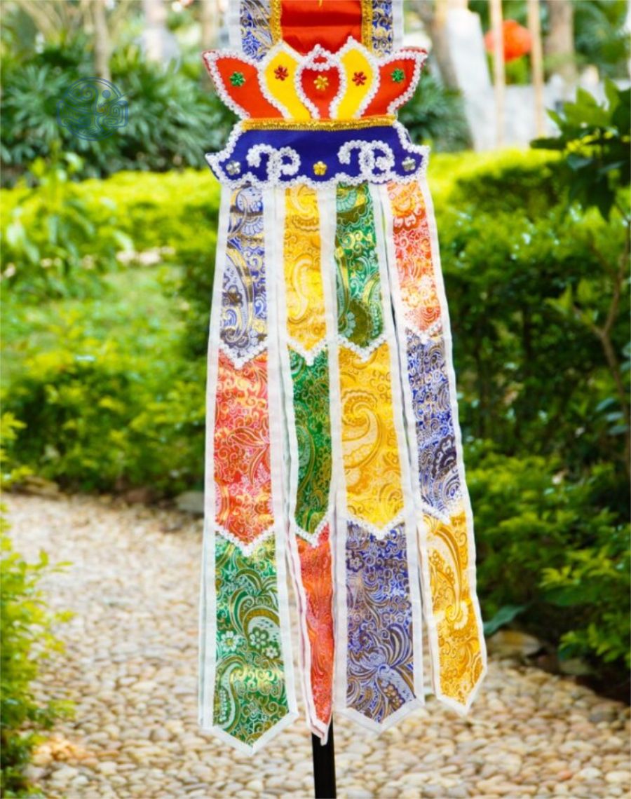 Phan A Di Đà Phật gấm ngũ sắc - Ảnh 2