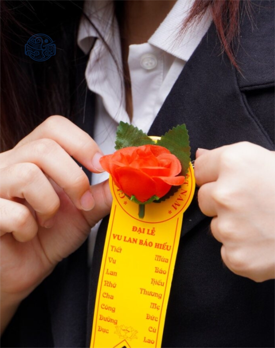 Hoa cài áo Vu Lan kèm thiệp dg50 - Ảnh 4