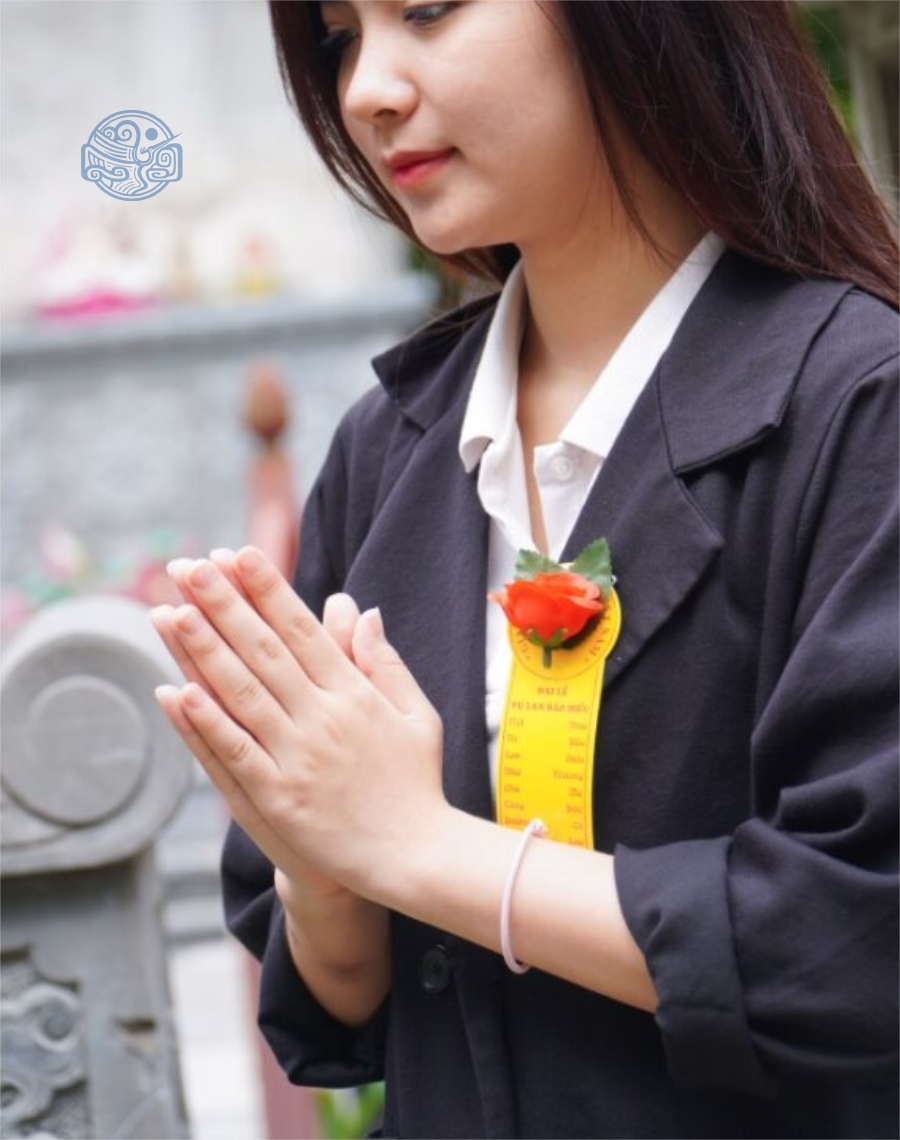 Hoa cài áo Vu Lan kèm thiệp dg50 - Ảnh 3