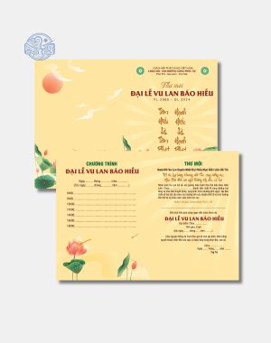 Thiệp mời thiết kế (mùa Vu Lan, Phật Đản, lễ, tết,...)