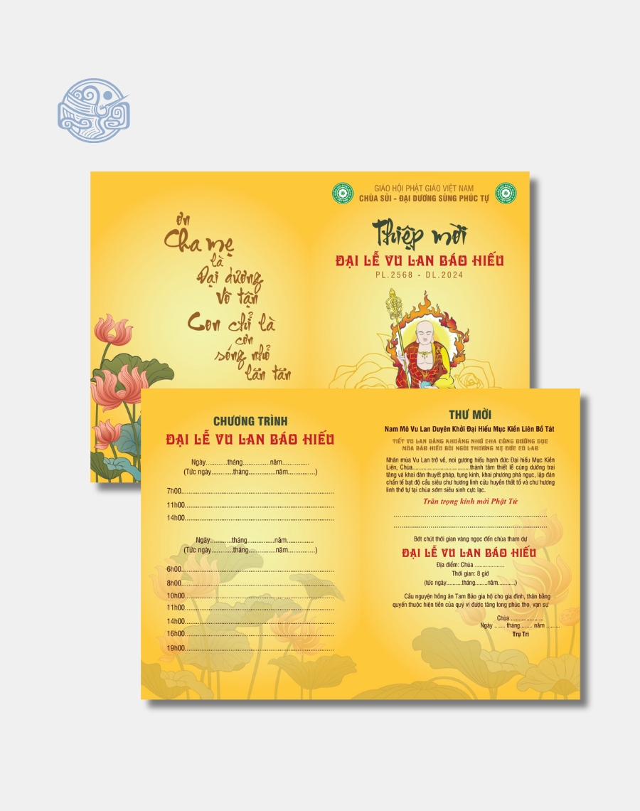 Thiệp mời thiết kế (mùa Vu Lan, Phật Đản, lễ, tết,...) - Ảnh 11