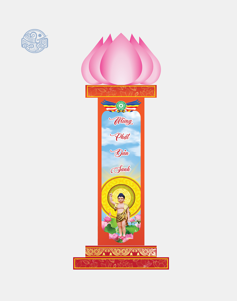 Trụ đèn sen thiết kế (mừng đại lễ Phật Đản, Vu Lan, tết,...) - Ảnh 6