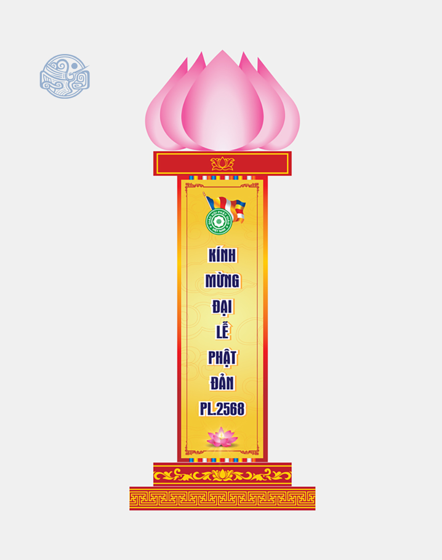 Trụ đèn sen thiết kế (mừng đại lễ Phật Đản, Vu Lan, tết,...) - Ảnh 2
