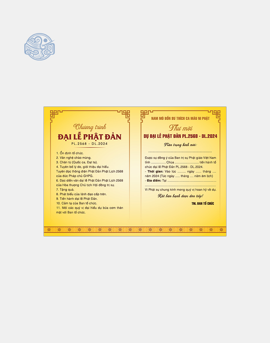 Thiệp mời thiết kế (mùa Vu Lan, Phật Đản, lễ, tết,...) - Ảnh 5