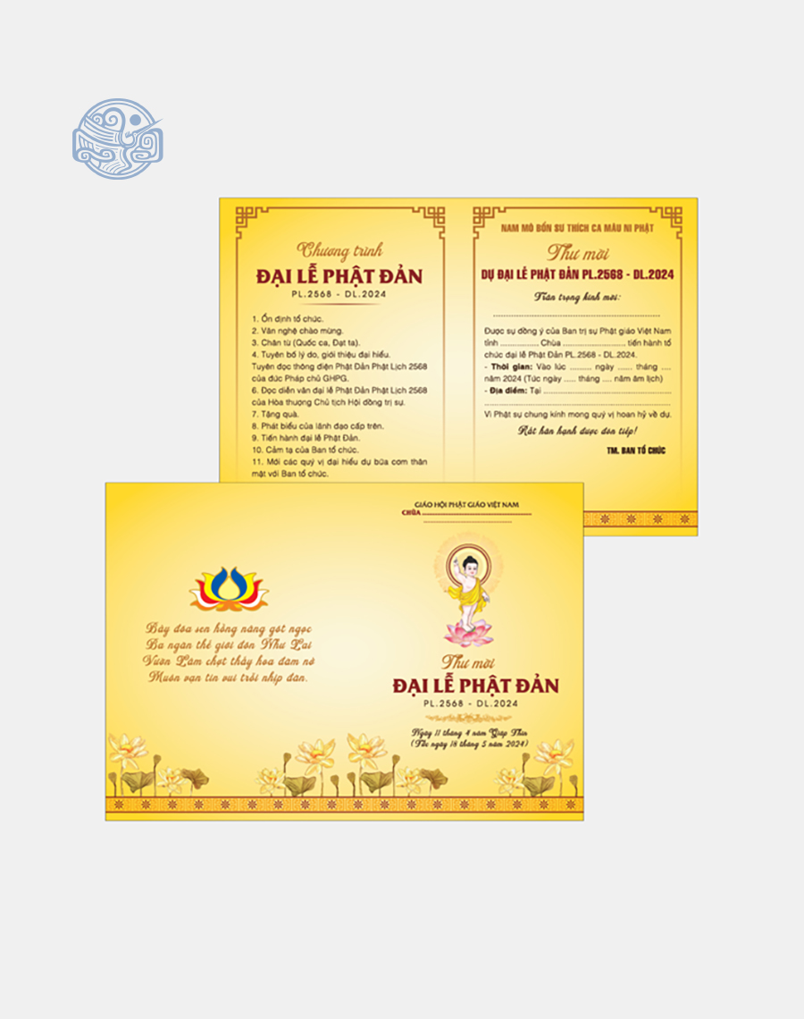 Thiệp mời thiết kế (mùa Vu Lan, Phật Đản, lễ, tết,...) - Ảnh 3