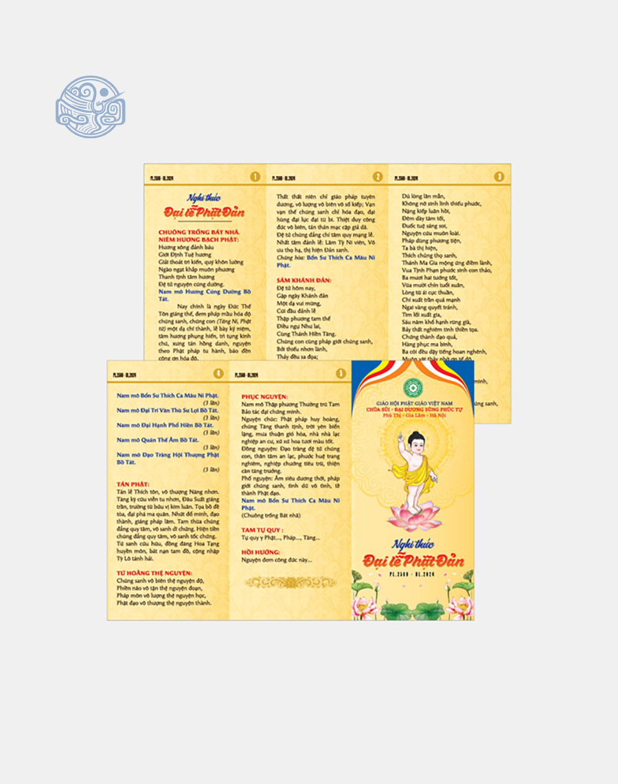 Tờ nghi thức mừng lễ Phật Đản