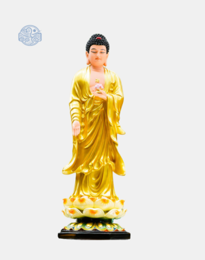 Tượng Phật A Di Đà đứng bằng composite, cao 80cm, vẽ vàng