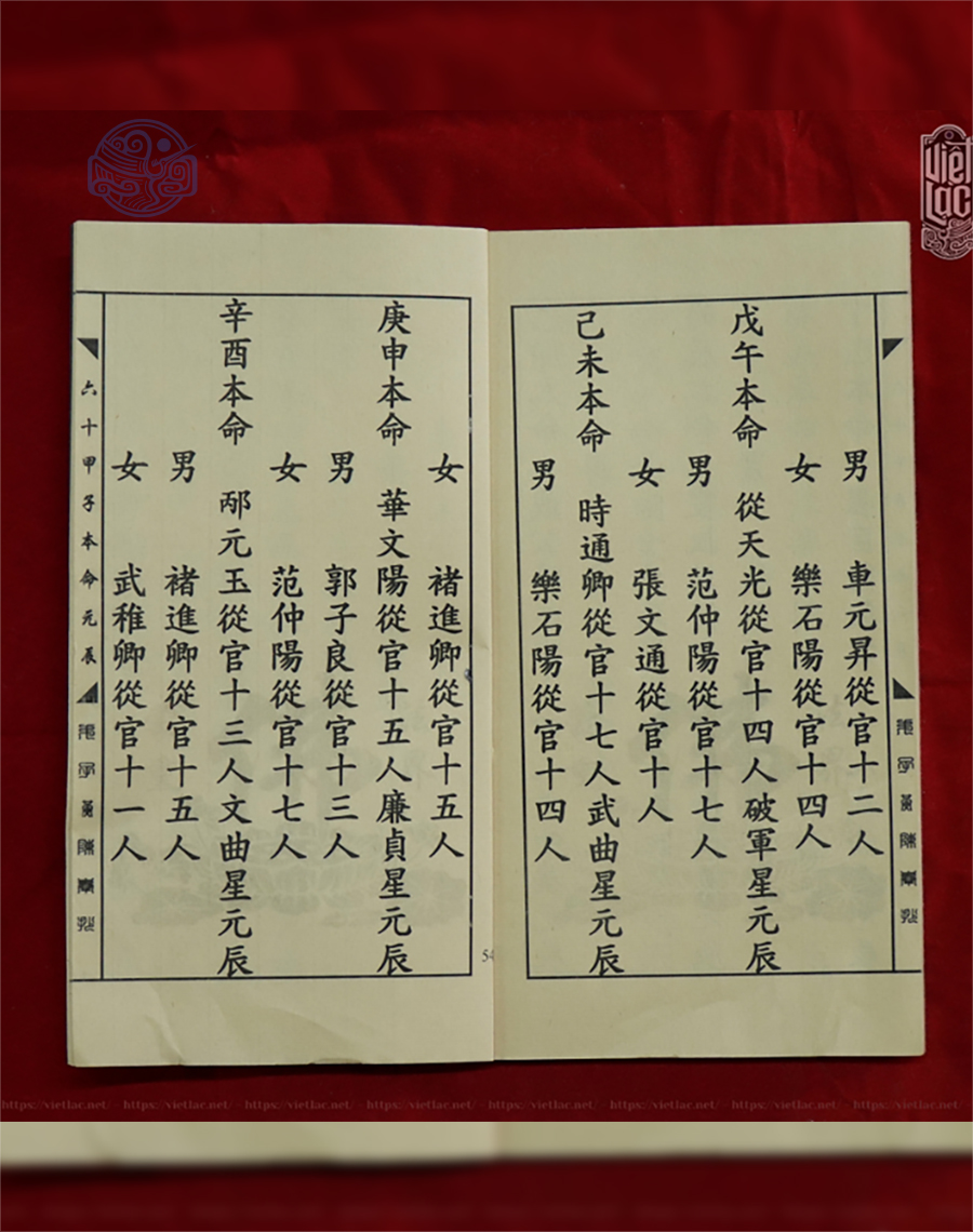 Sách lục thập hoa giáp chữ Nho - Ảnh 5