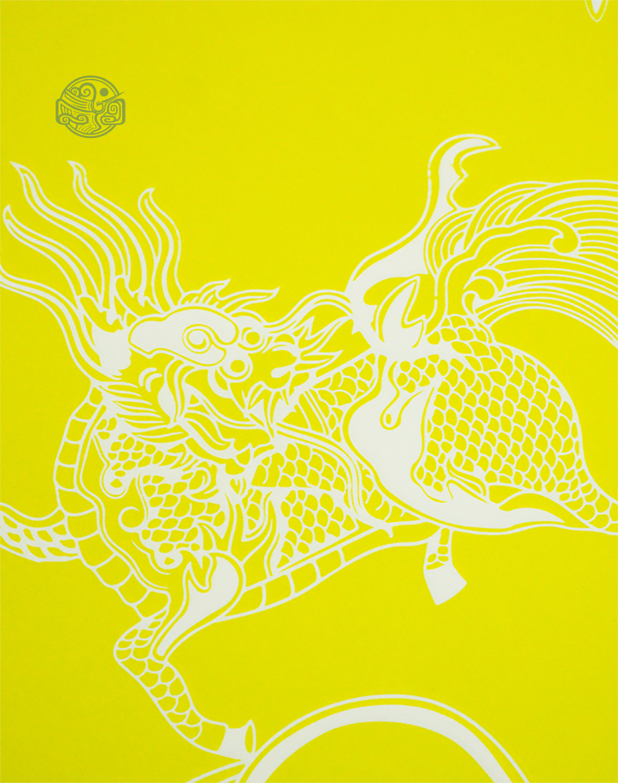 Giấy In Sớ Tứ Linh Bạch Sắc 500DL60 42x60cm nền vàng - Ảnh 6