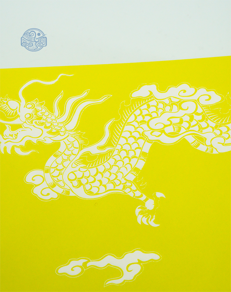 Giấy In Sớ Tứ Linh Bạch Sắc 500DL60 42x60cm nền vàng - Ảnh 4