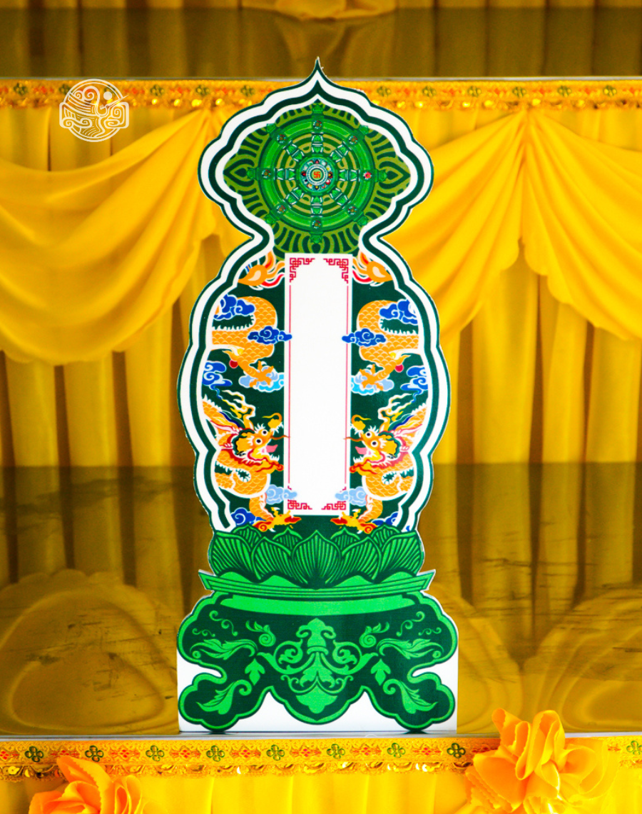 Bài vị Long Vân Khánh Hội Pháp Luân 50cm nhựa xốp - Ảnh 2